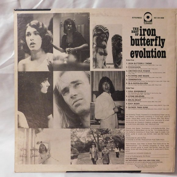 The Best of Iron Butterfly Evolution LP Vinyl Record 1971 Vintage - Picture 2 of 9